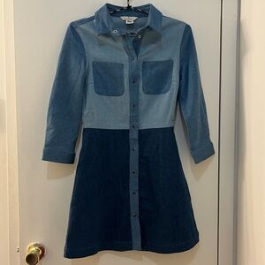 French Connection Edie Denim Shift Mini Dress Size 2